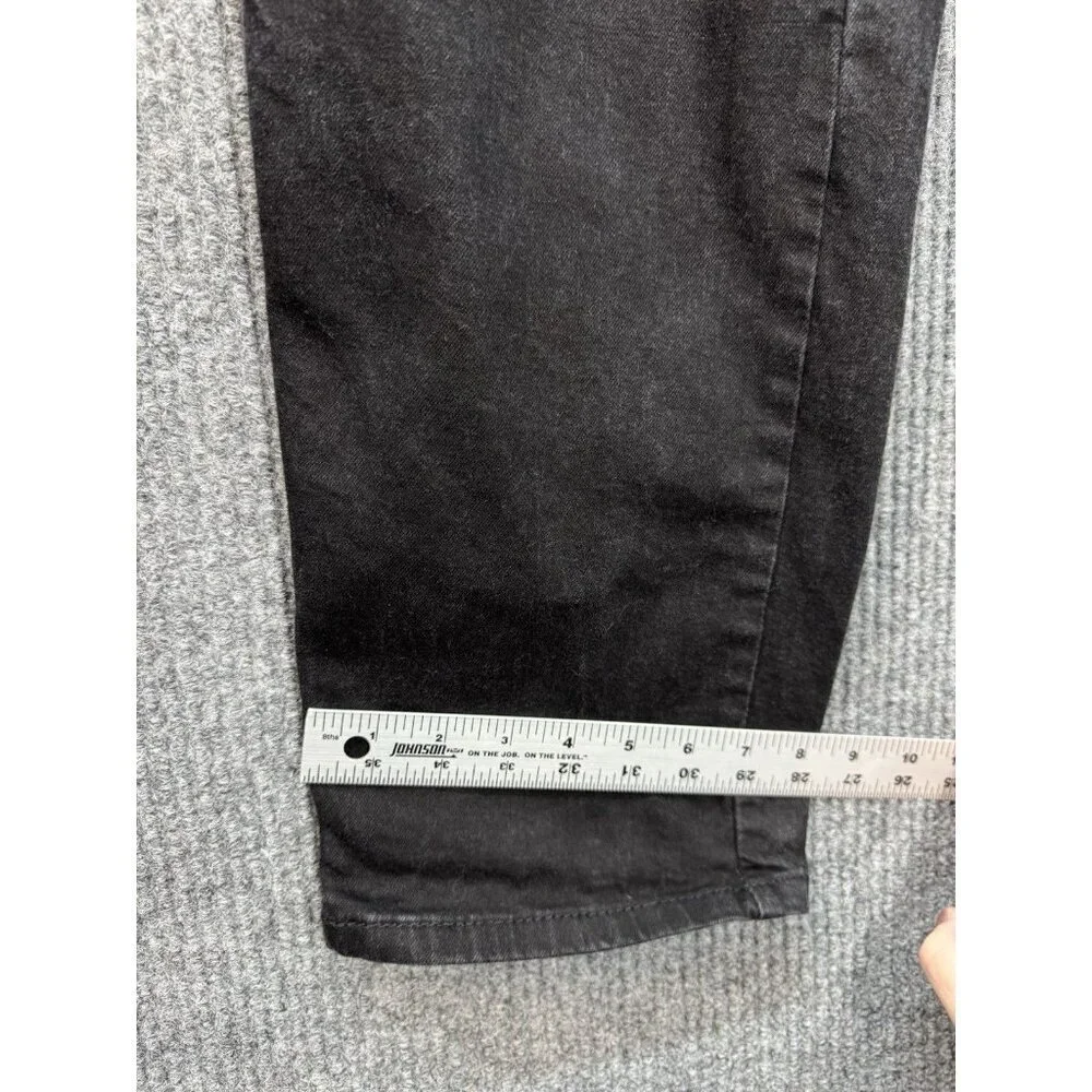 Levis 502 Jeans Men’s 44x30 Fits 44x27 Black Classic Taper Stretch Denim Fade